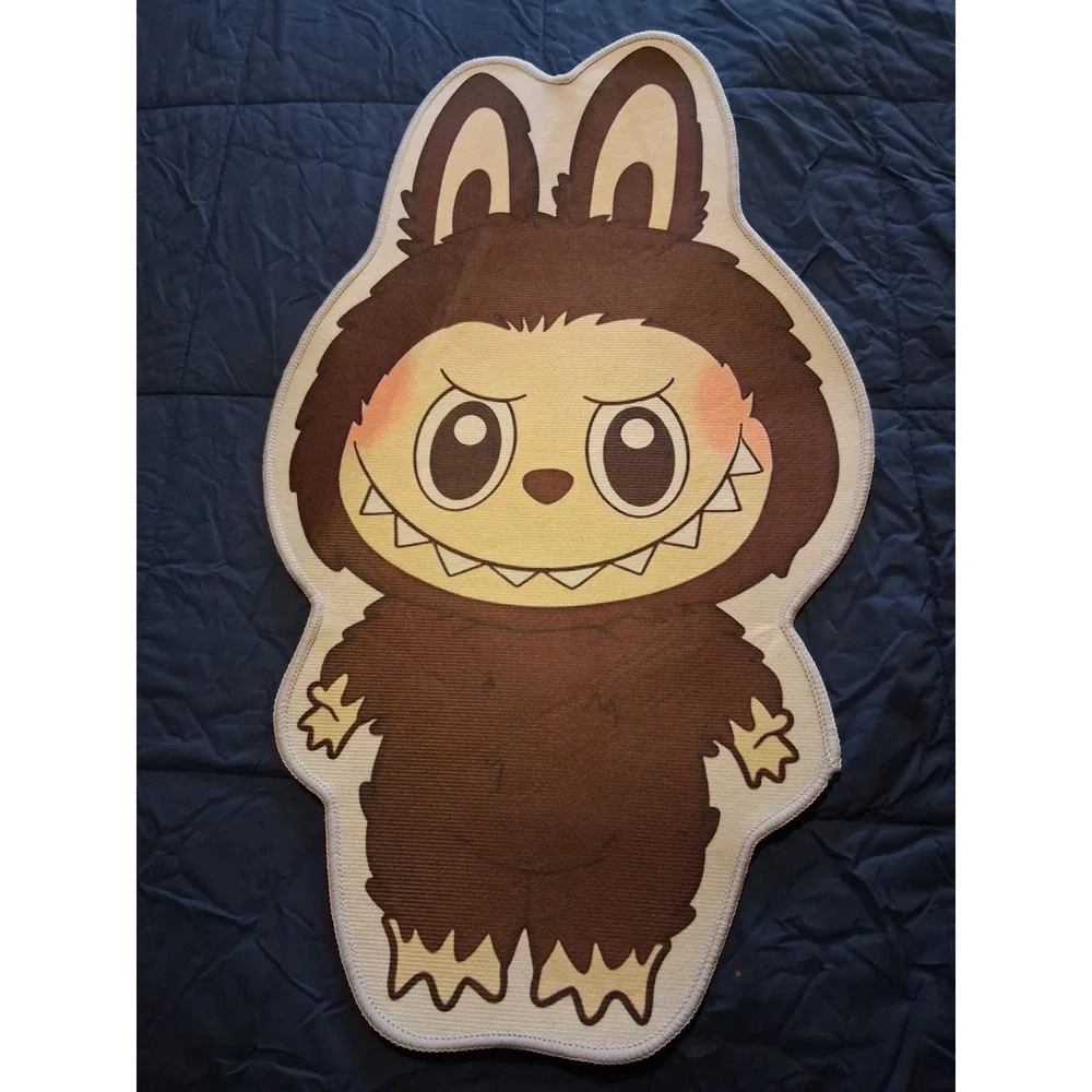 Labubu Soft Gray Custom Handmade Rug Decorative Carpet Bath‎ Mat